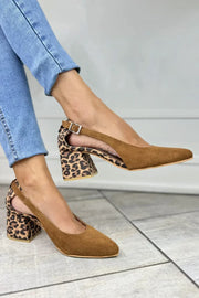 Escarpins Slingback à Motif Léopard