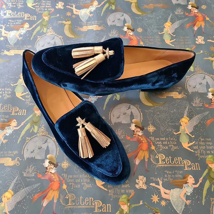 Loafer Midnight Elegance avec Pampilles Couleur Champagne