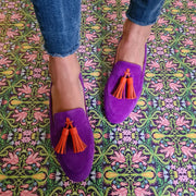Loafers Violets avec Pampilles