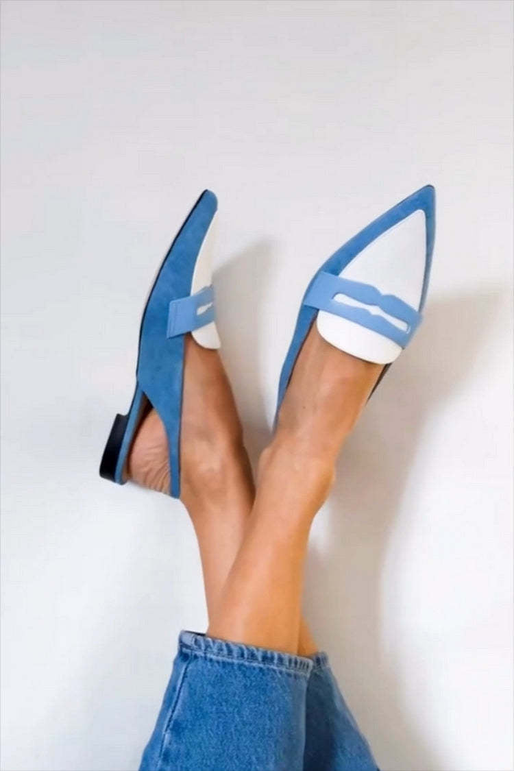 Loafers Slingback Bleus