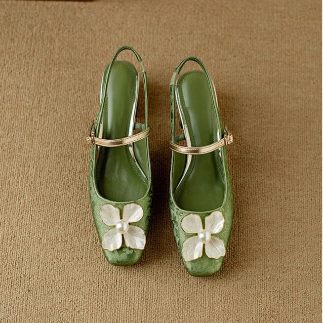 Chaussure Élégante pour Femme avec Détail Floral
