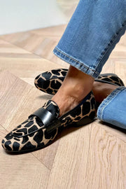 Loafer à Imprimé Animal avec Détail Élégant