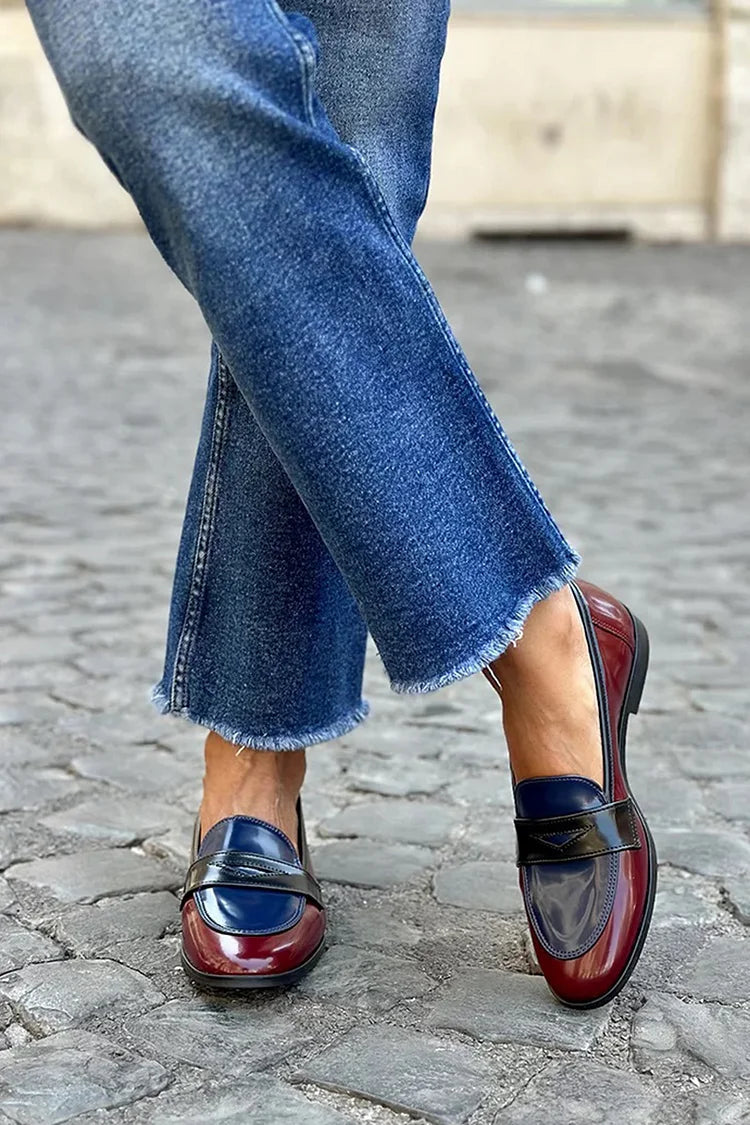 Loafer Brillant Tricolore