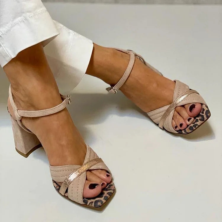 Sandales à Talons avec Brides Croisées