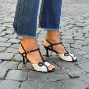 Chaussures à Imprimé Animal avec Détails Rouges