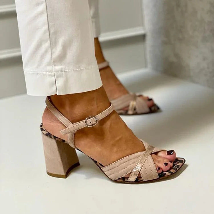 Sandales à Talons avec Brides Croisées