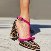 Escarpins avec Boucle et Talon Large