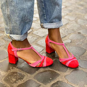 Chaussures à Bride T avec Talon Stable