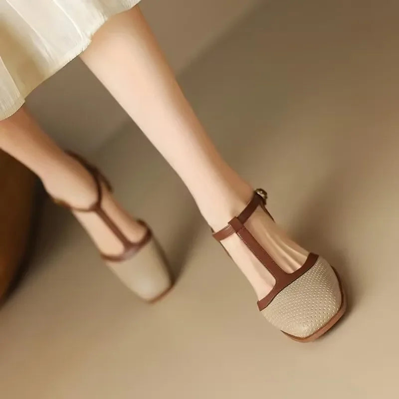 Chaussure Élégante pour Femme avec Talon Mi-Haut