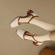 Chaussure Élégante pour Femme avec Talon Mi-Haut
