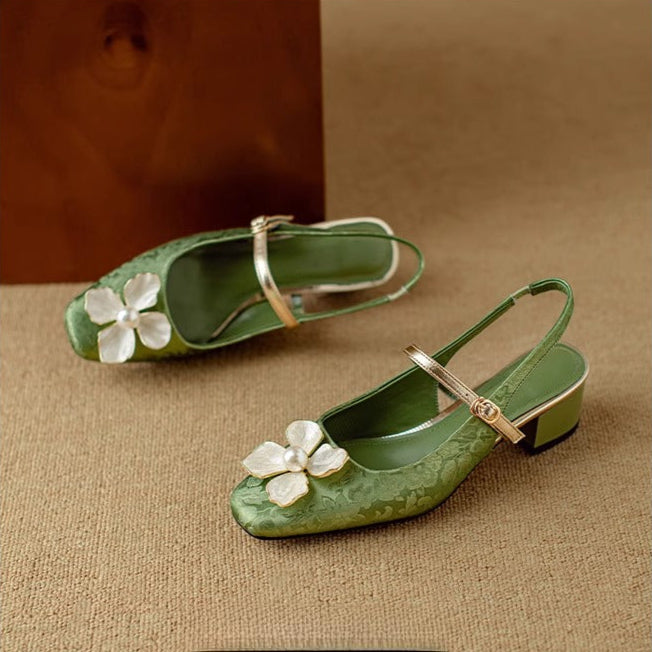 Chaussure Élégante pour Femme avec Détail Floral